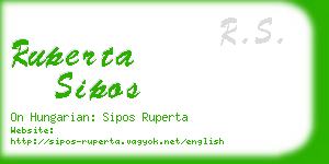 ruperta sipos business card